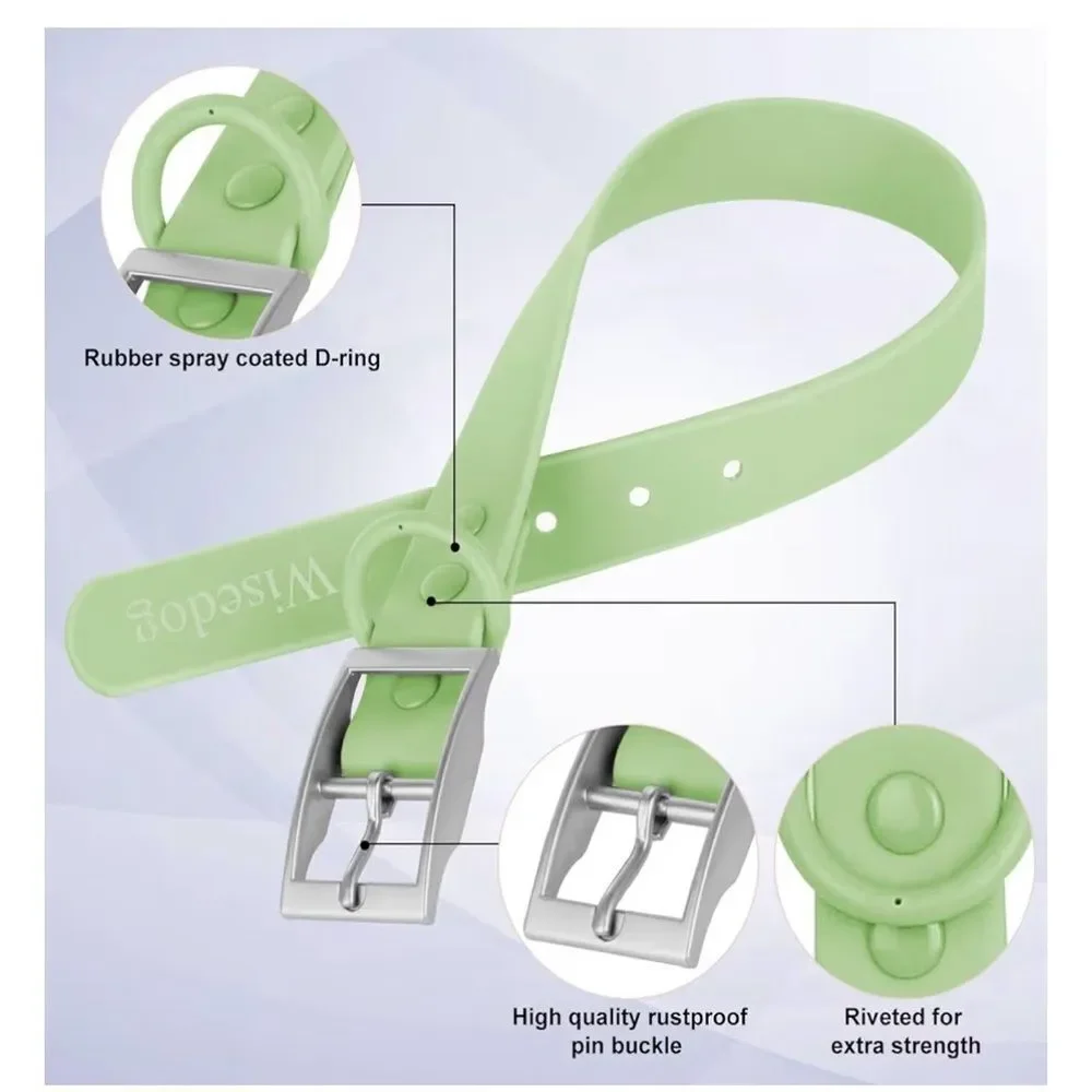 Wisedog Waterproof Dog Collar NWT Mint Green